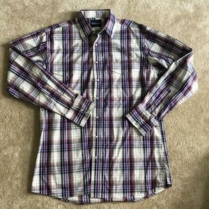 Men’s wrangler western style snap button shirt